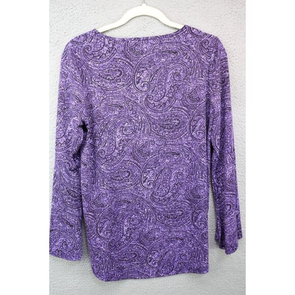 Michael Kors Long Belled Sleeve Tunic-Size Medium-Boho-Paisley - Picture 8 of 10
